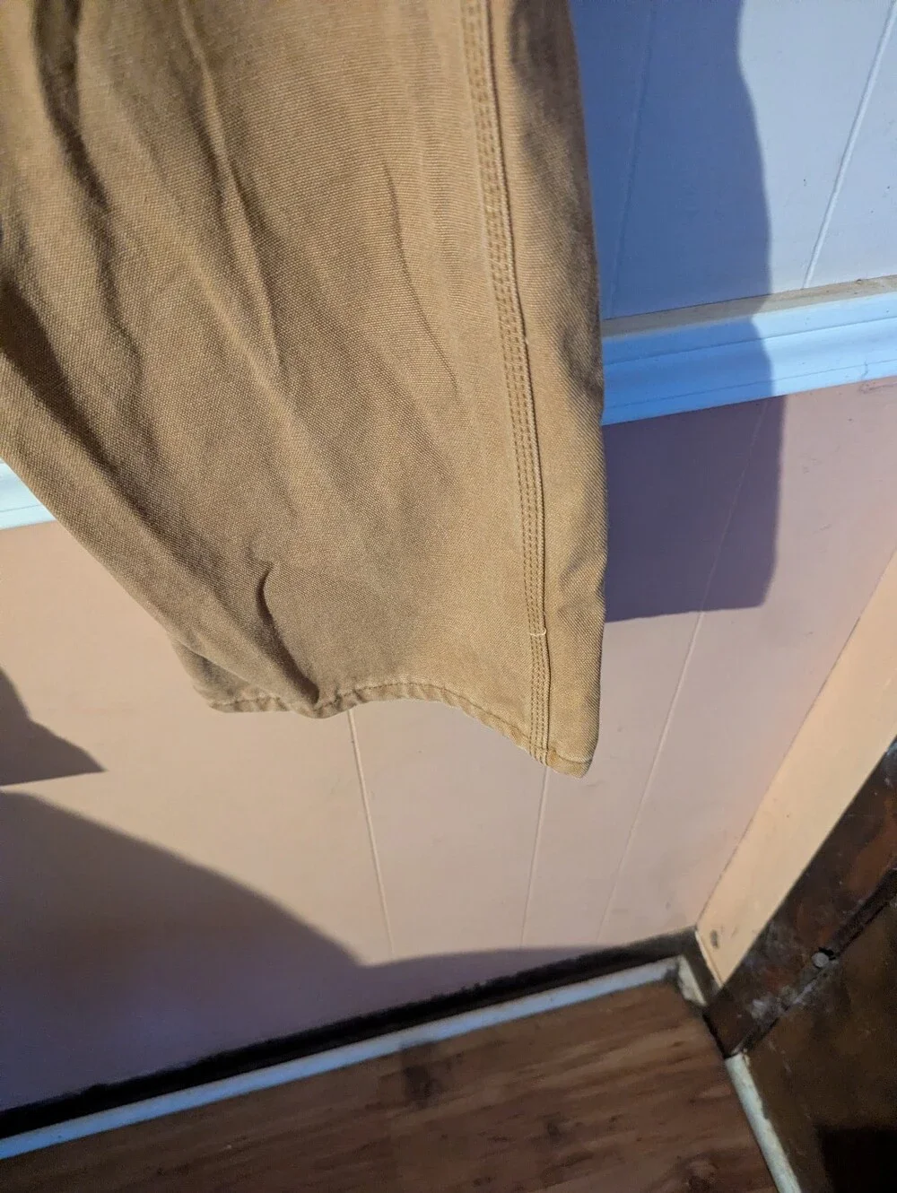 Vintage Mens Dickies Carpenter Pants Tan Heavy Duty Canvas Work Size 42x32